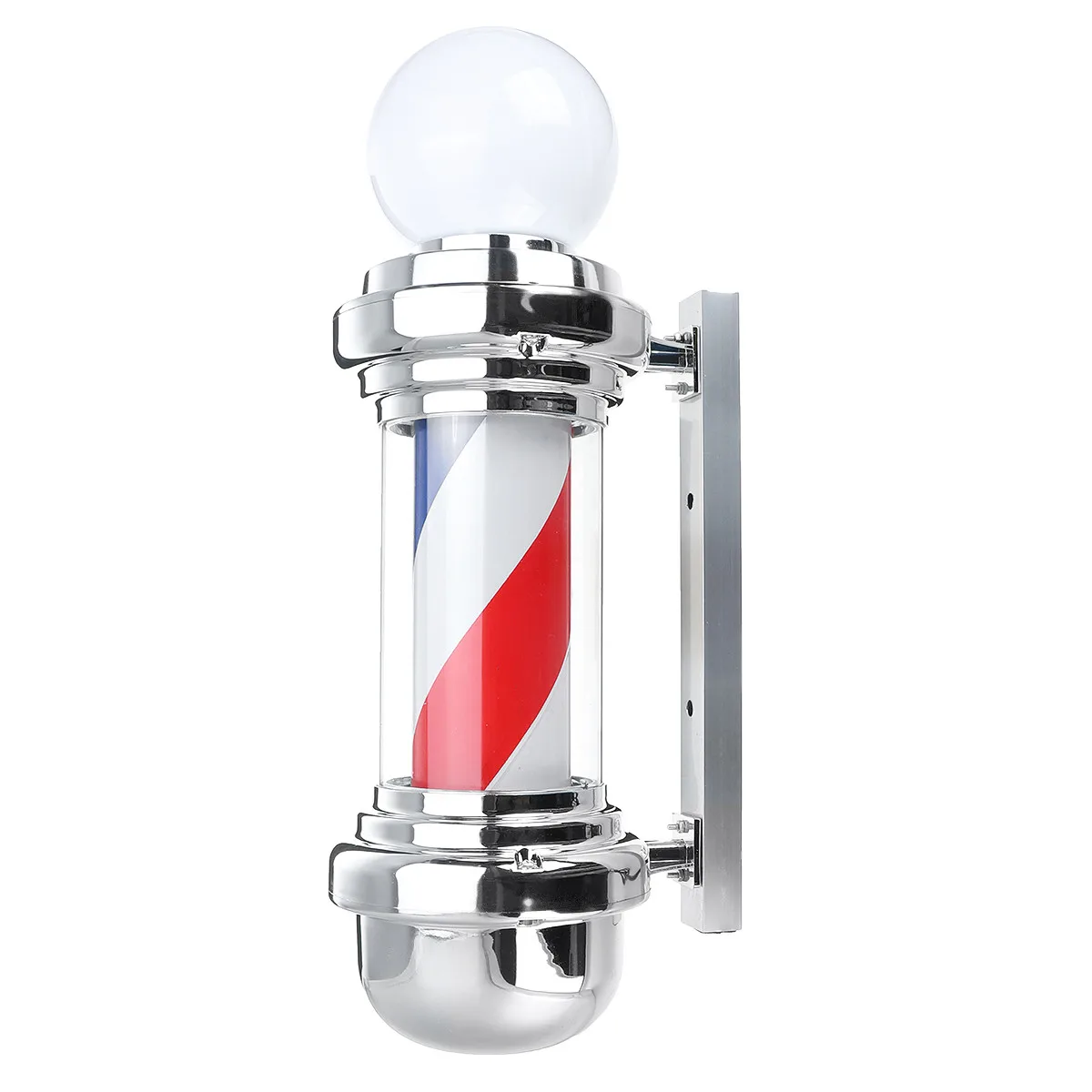 Светодиодный парикмахерской знак Полюс светильник красный белый синий в полоску