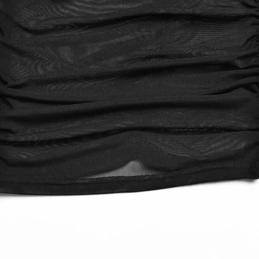 

Mesh Elegant Summer Sexy Dress Women Off Shoulder Club Midi Dress Backless Zipper High Waist Black Party Dresses