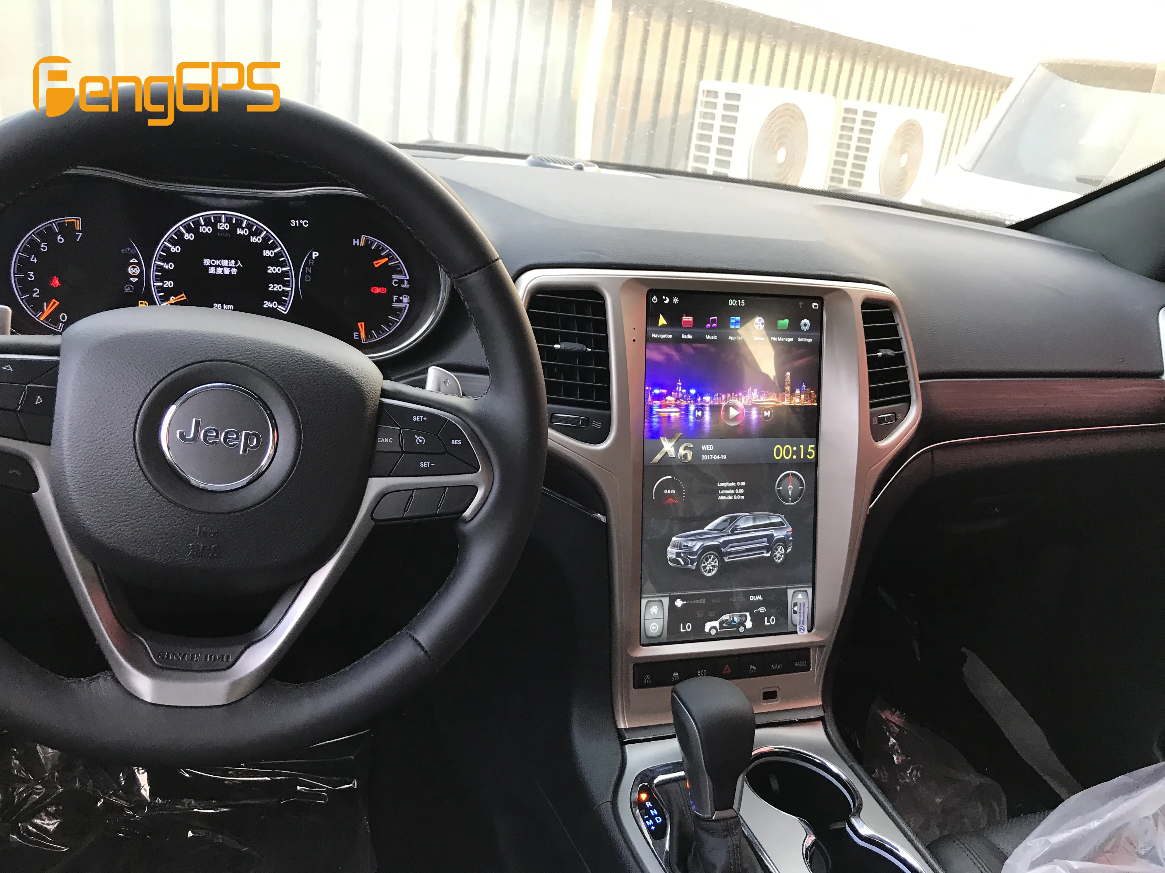 Вертикальная Автомагнитола 13 6 дюйма 8 1 В Стиле Tesla стерео GPS для JEEP Grand Cherokee 2014-2017
