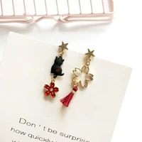2021 new arrival style asymmetric dangle earrings for women cute animal flowers pendant earrings charm jewelry gifts hot