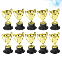 10pcs plastic trophy awards sport competition craft souvenirs gift mini gold cups trophies for children early learning prizes