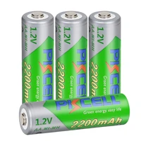 24pcs pkcee 1 2v 2200mah aa rechargeable battery low self discharge nimh aa battery lsd precharged batteries for camera toys