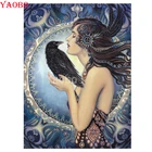 5D алмазная живопись для женщин и ворон, полная квадратная круглая Алмазная вышивка, Алмазная мозаика, домашний подарок ручной работы