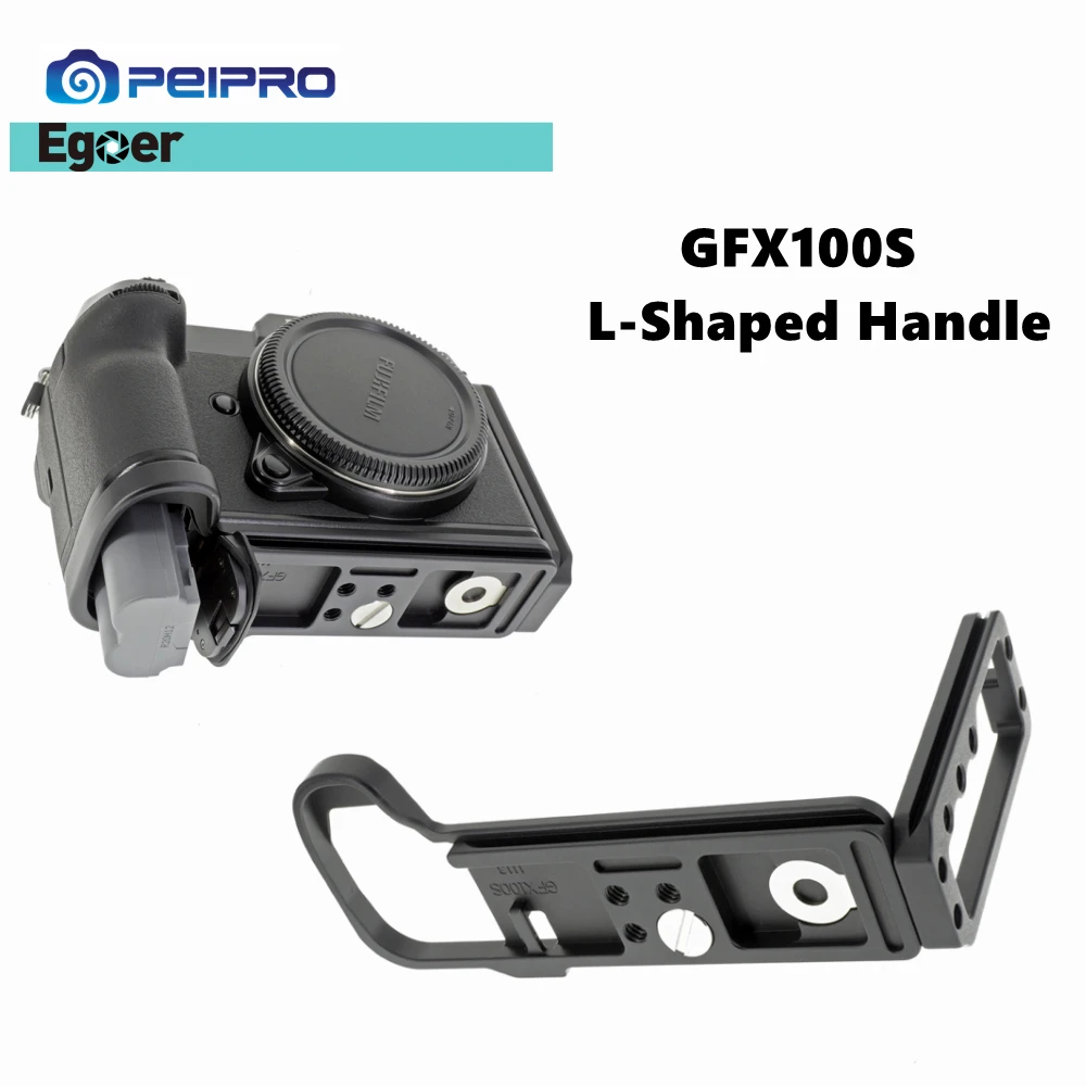 

PEIPRO GFX100S Handle Aviation alloy aluminum Quick Release L-plate bracket camera Hand Grip for Fuji GFX100S Camera