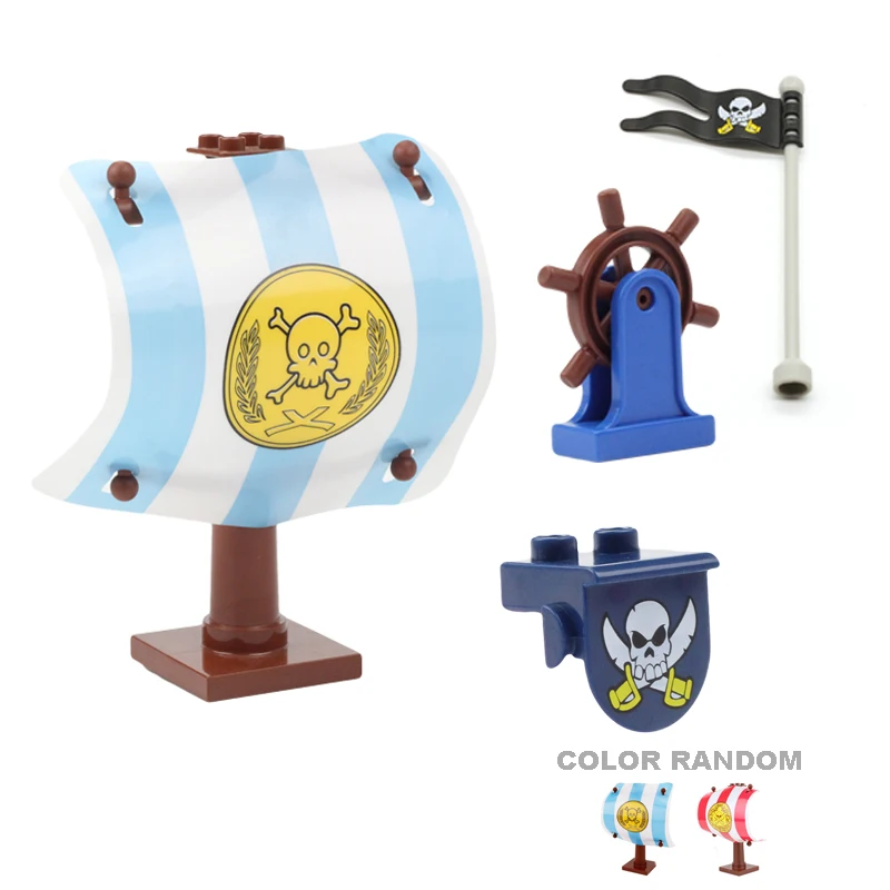 Детали большого конструктора Carib модель пиратского корабля совместимые с