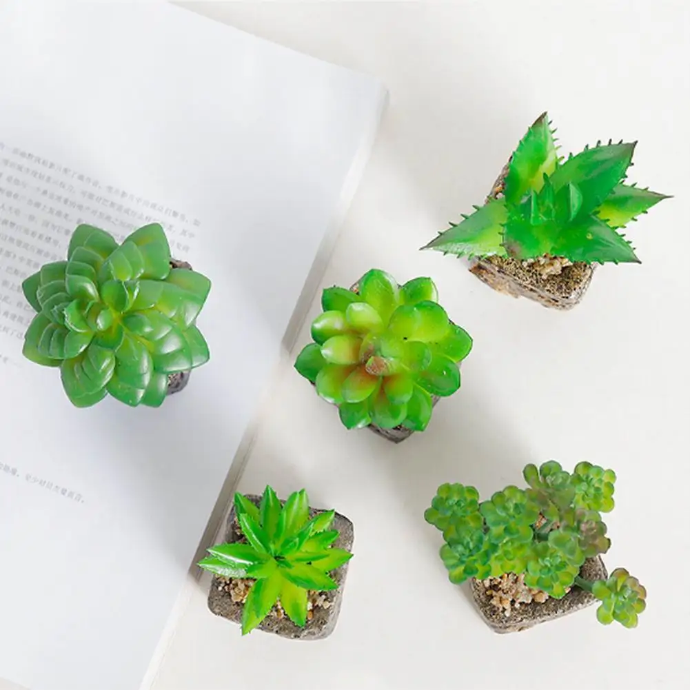 Миниатюрный Яркий кактус суккулент для дома искусственное растение бонсай с
