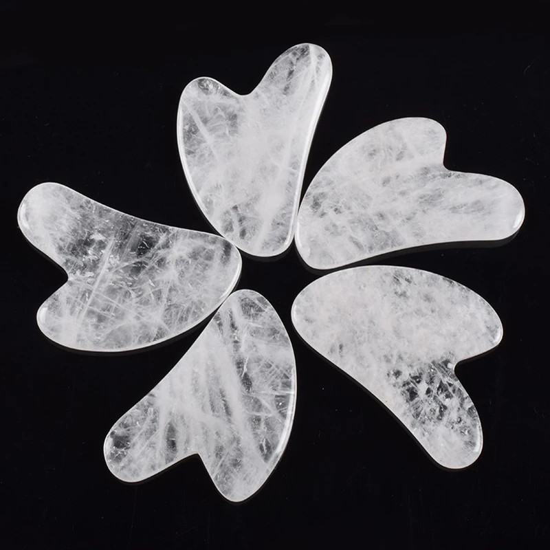 Rock Quartz Gua Sha Scraper Natural Healing Stone Body SPA Health Care Crystal Massager Face Skin Care Facial Massage Tool