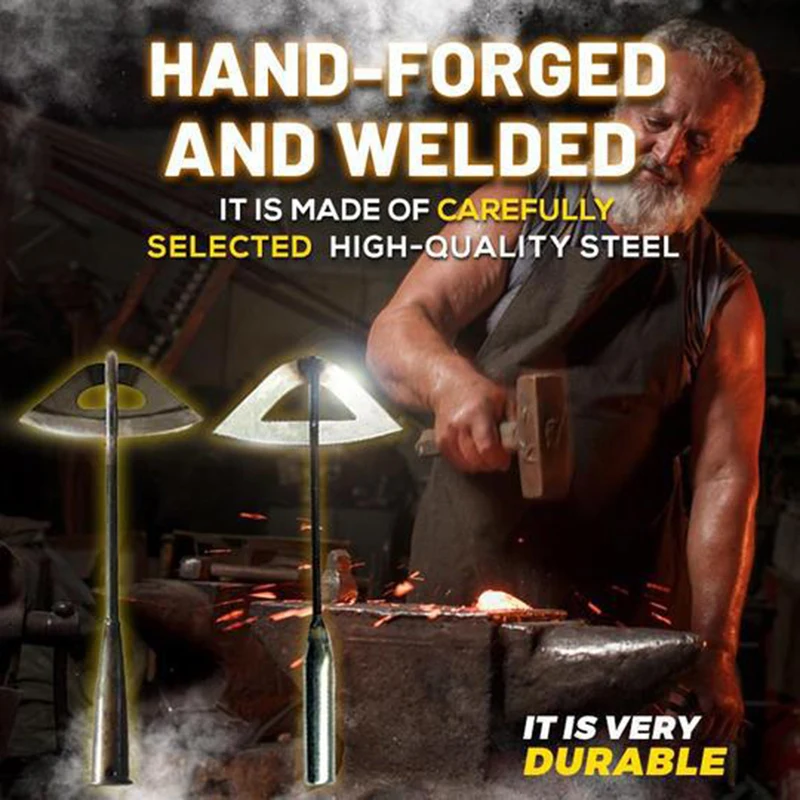 

New All-Steel Hardened Hollow Hoe Multifunctional Weeding Shovel Practical Durable Garden Hand Tools E2S