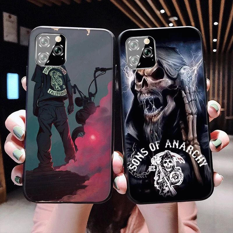 sons of anarchy Personalised Phone Case For Iphone 5 5s 6 6s 7 8 Plus X XR XS Max 11 Pro SE 2020 Soft Black Shell | Мобильные