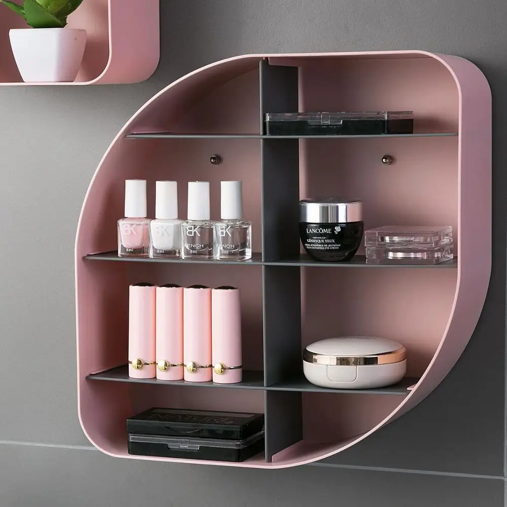 

Wall-mounted storages racks bathroom grids PP Matte Multifunction organizer for chancery Storage items living room