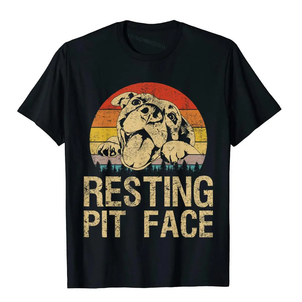 

Vintage Pitbull Resting Pit Face Funny Pitbull Lovers T-Shirt Harajuku Oversized Tees Latest Men T Shirt Cotton Tees Tight