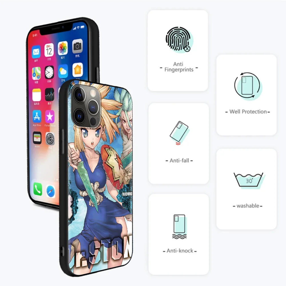 Чехол для телефона iPhone 11 13 12 Pro Max XS XR X Apple 8 7 6s 6 Plus 5 фотоблесток черный мягкий