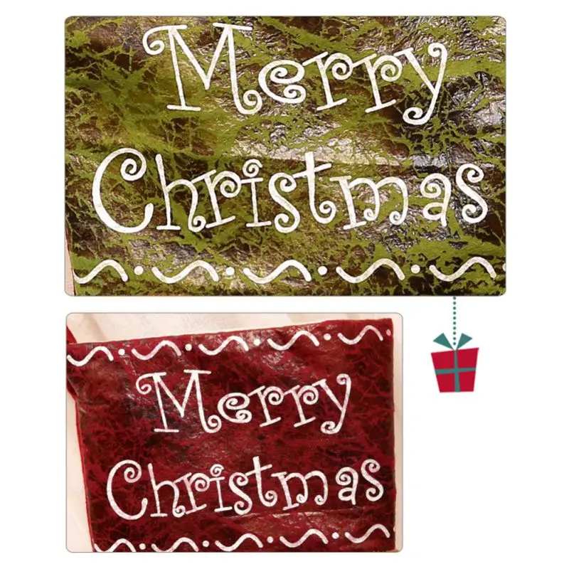

Christmas Retro Imitation Leather Xmas Stocking Ornaments Tree Decoration Pendants Kids Candy Bags