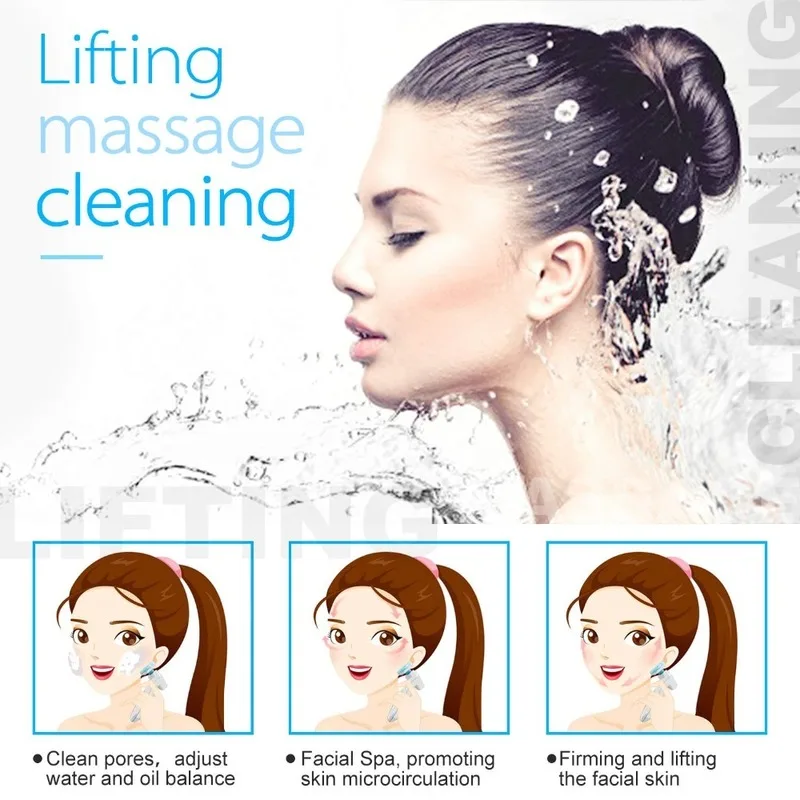 

3 in 1 Electric Facial Cleanser Skin Massage Wash Face Cleaning Machine Skin Pore Cleaner Facial Lifting Cleansing Massage Brush
