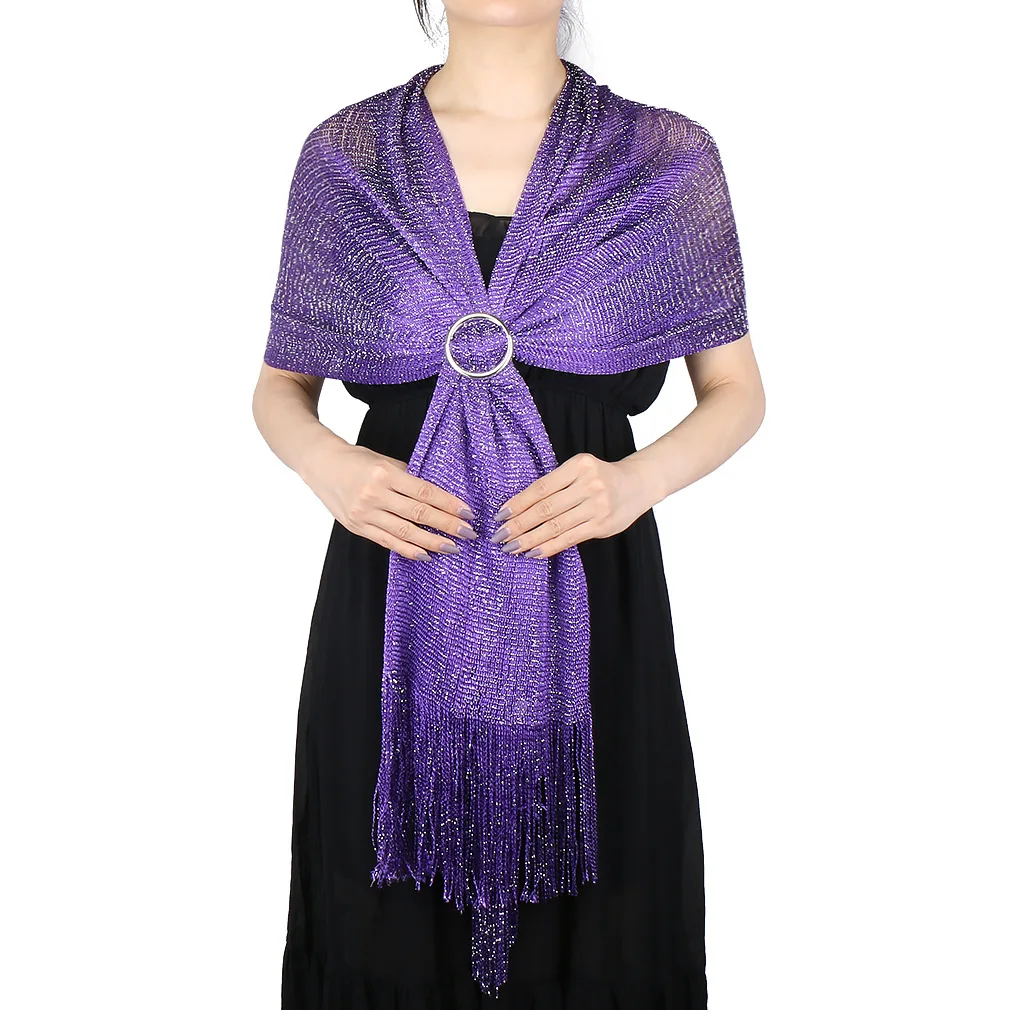 Popular Accessories Gold and Silver Scarf Neck Mesh Metal Ring Lace Head Islam Headscarf Dropshipping |