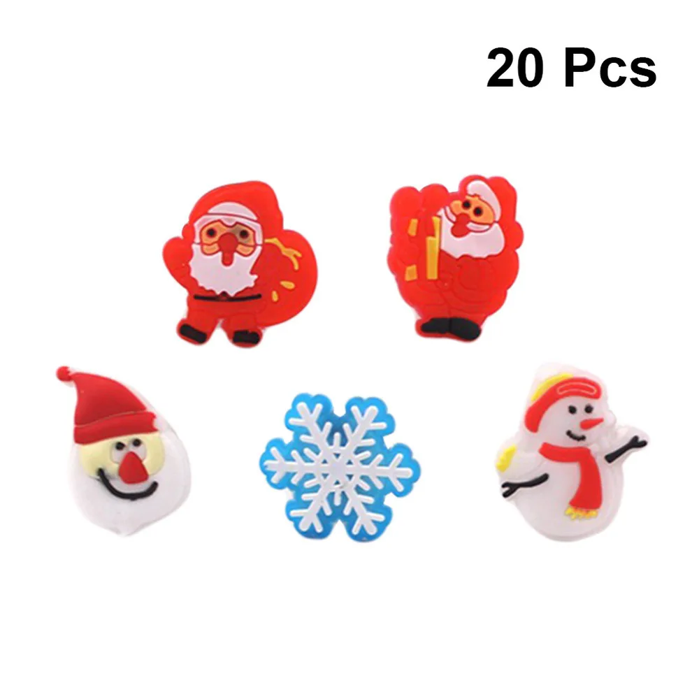 

13pcs Rubber Christmas Light Finger Rings Light-emitting Toys Flashing Decor for Kids Adults Party Concert (Random Style