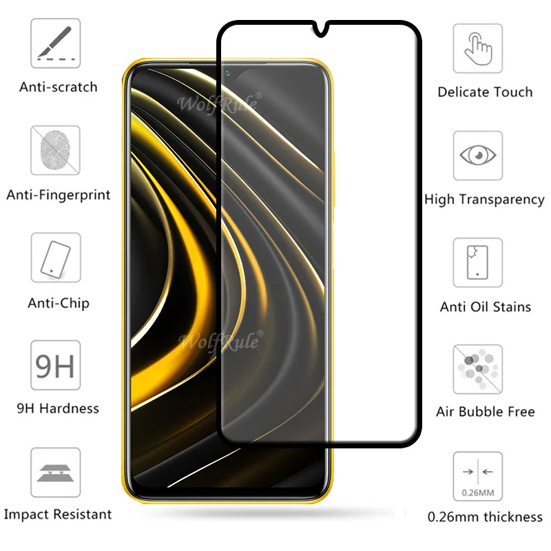 4 in 1 for xiaomi poco m3 glass for poco m3 screen protector hd tempered glass for redmi note 8 9 pro poco x3 nfc m3 lens glass free global shipping