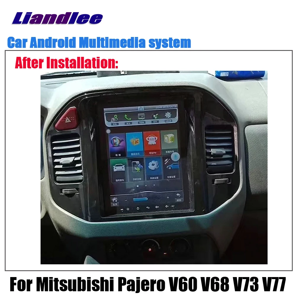 Liandlee Android для Mitsubishi Pajero V60 V68 V73 V77 1998~ 2006 Tesla стиль автомобильный экран Carplay BT gps Navi навигационная карта медиа