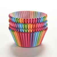80 dropshipping100pcs cake cups color rainbow cupcake liner party baking muffin cup box
