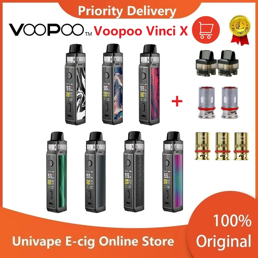 Комплект VOOPOO VINCI X 70W Pod, 0,96 дюймовый экран и система с двумя катушками, набор Vape, питание от одной батареи 18650, паром VS Vinci Mod Kit