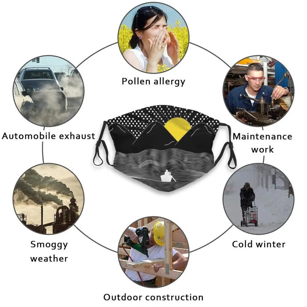 

Adventure Anti Dust Face Mask Washable Filter Reusable Adventure Adventure Adventure Adventure Adventure Trip Beach Vintage