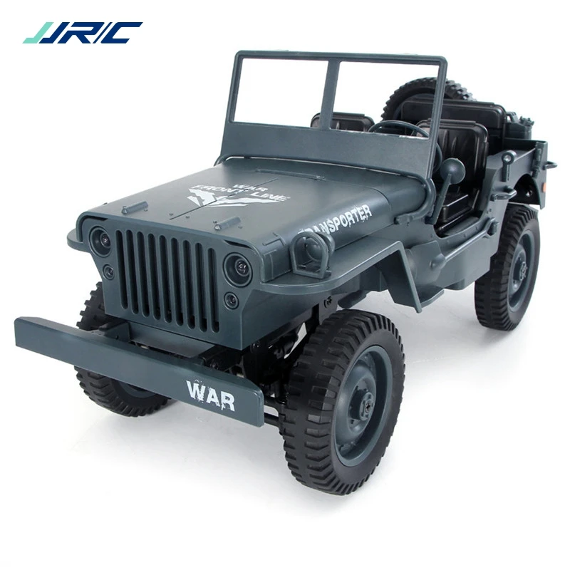 

JJRC Q65 1:10 RC Car 2.4G 4WD Convertible Remote Control Light Jeep Four-Wheel Drive Off-Road Military Climbing Car Toy Kid Gift