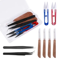 rorgeto 9pcs sewing seam ripper kit seam rippers stitch remover yarn scissors tweezers for cloth sewing and craft working