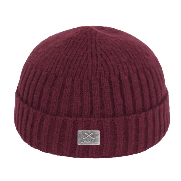 wine red Skullies Beanies, зимняя мужская вязаная шапка, женские зимние шапки для мужчин, зимняя шапка Miki Docker с черепом, шапка Gorras Bonnet, Мужская Шапка-бини - Цвет: wine red