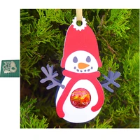 new 3d christmas snowman metal cutting die chocolate holder hanging scrapbook for photo album paper diy decoration embossed