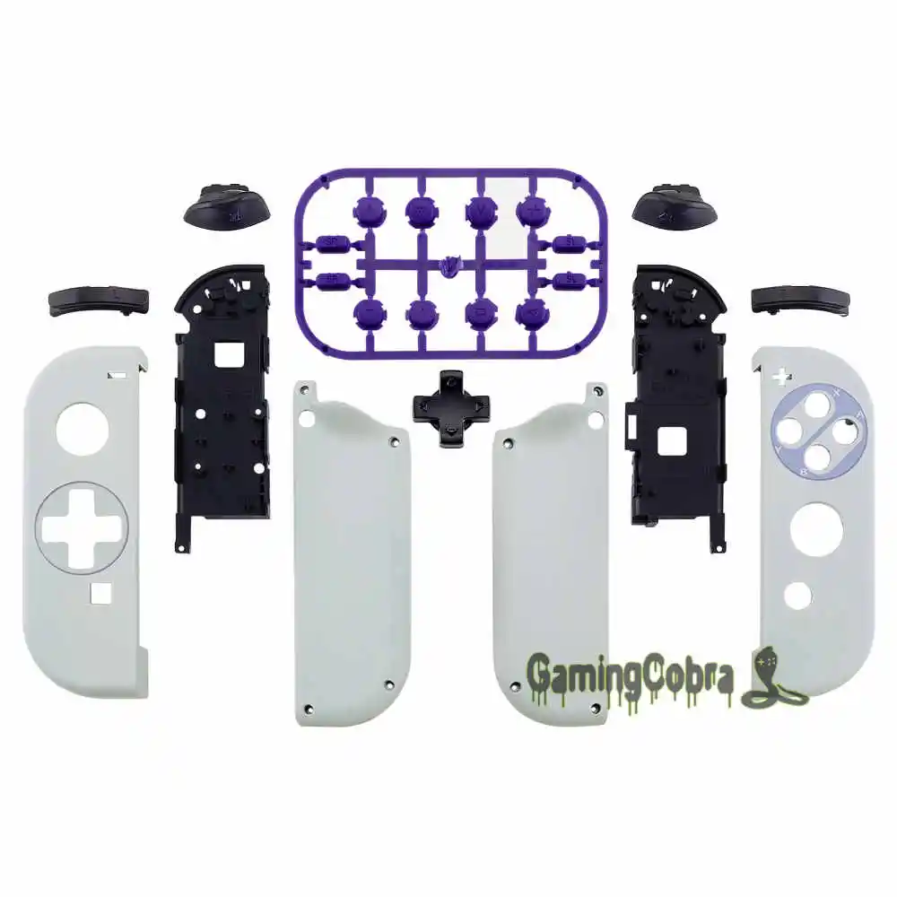 Classics SNES Style Пользовательский корпус контроллера(версия D-Pad) с полным набором кнопок DIY Замена оболочки чехол для nintendo Switch Joy-Con - Цвет: Classics SNES Style