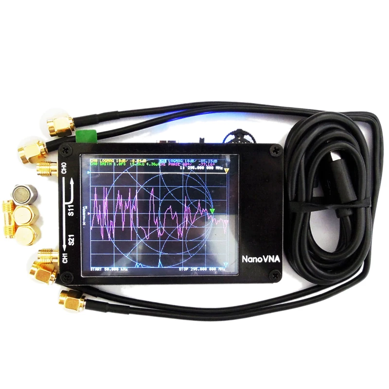NanoVNA векторный сетевой анализатор цифровой сенсорный экран коротковолновой MF HF VHF UHF антенный анализатор стоящая волна с батареей