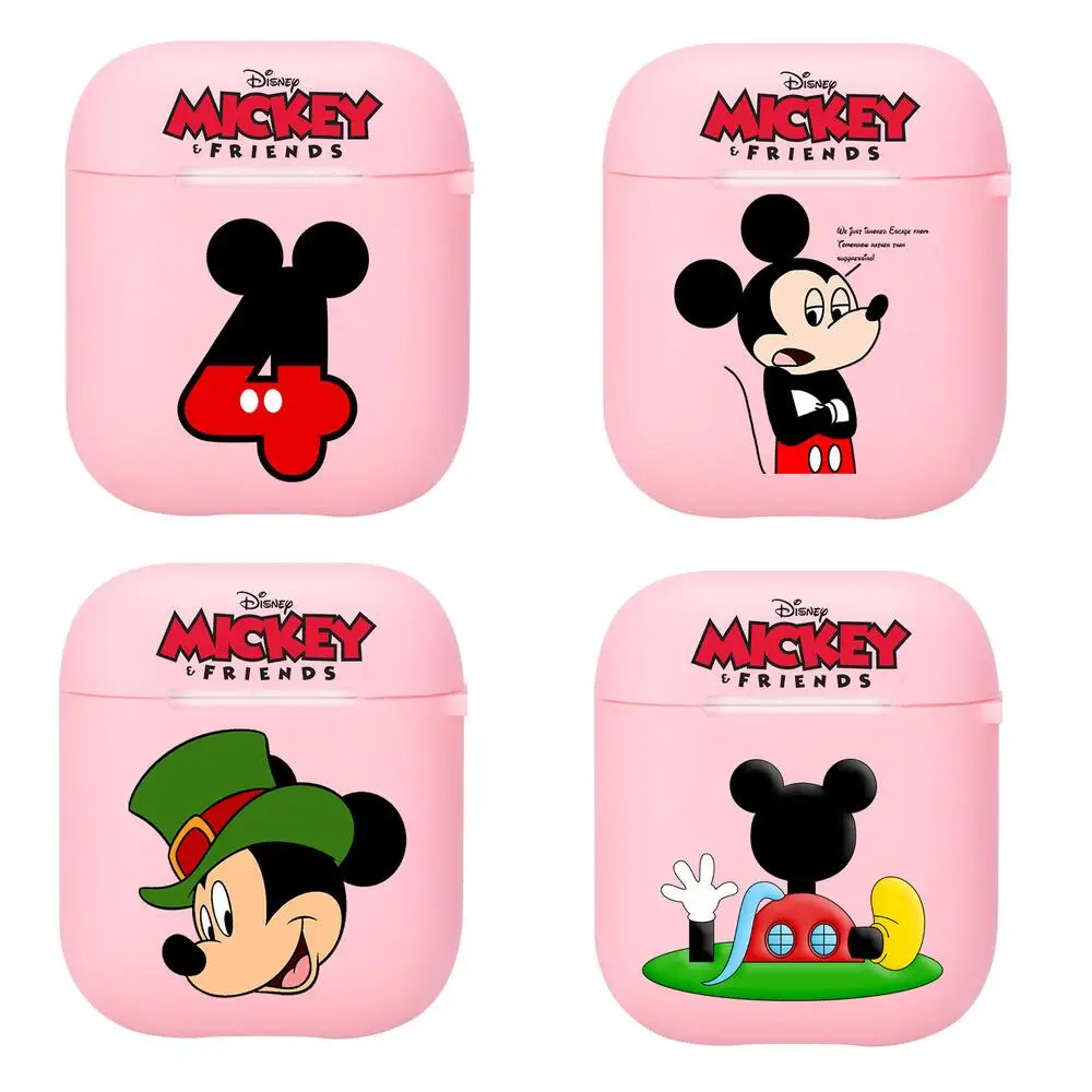 

Микки силиконовый Bluetooth Беспроводной наушники чехол для защитный чехол для AirPods кожи Аксессуары стручки зарядным устройством сумка