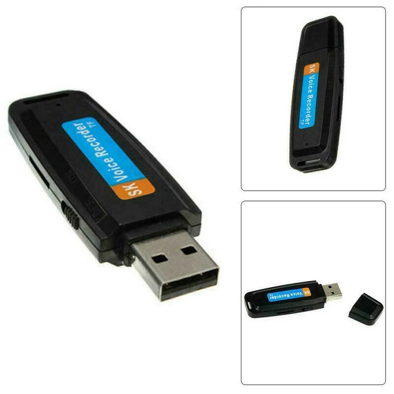 U-Disk Digital Audio Voice Recorder Pen Charger USB Flash Drive Up to 32GB Mini SD TF High Quality | Электроника
