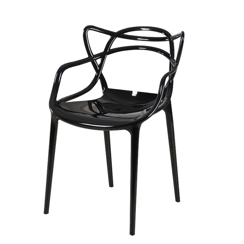 

Modern Fashion Transparent Dining Chair with Armrest Crystal Chair Acrylic Chair