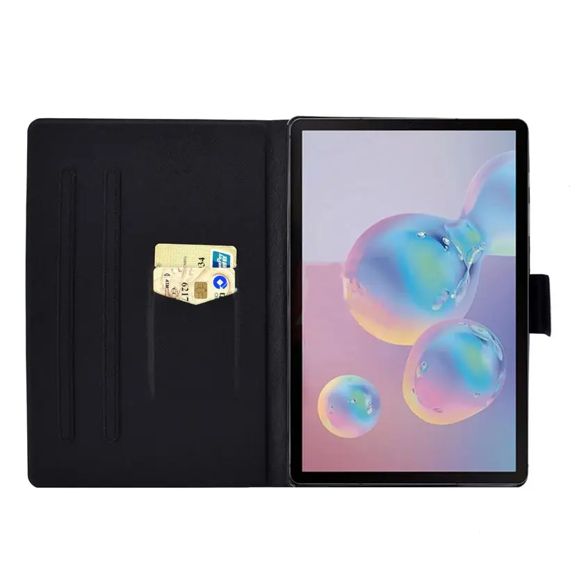 Чехол с рисунком кота для Samsung Galaxy Tab S6 10,5 SM-T860 SM-T865 T860 10," чехол из силикона PU кожа подставка+ подарок
