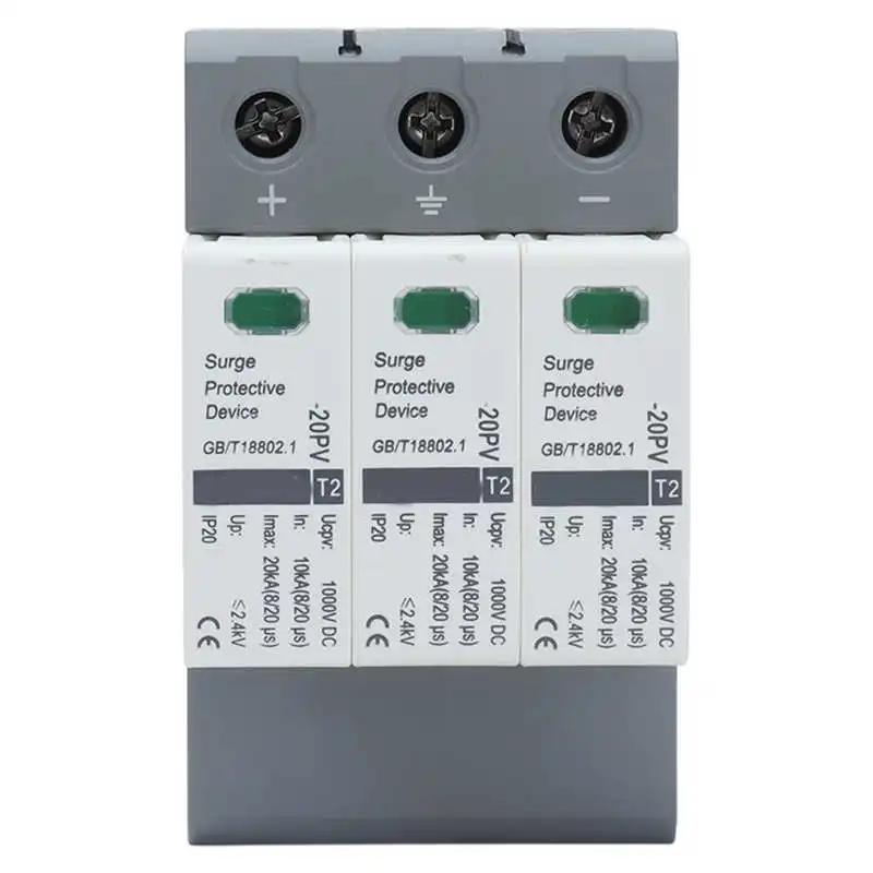 Photovoltaic Lightning Protector Voltage Arrester Quick Response More Stable Performance 1000VDC for DC Power System | Обустройство