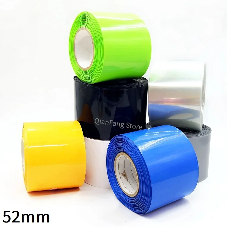 ПВХ термоусадочная трубка шириной 52 мм синяя многоцветная усадочная для кабеля