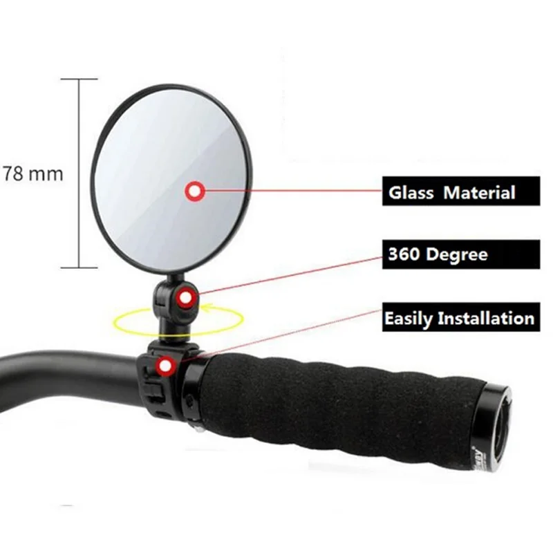 Bicycle Rearview Handlebar Mirrors Universal 360 Adjustable Rear View Mirror MTB Bike Accessories|Велосипедные зеркала| |