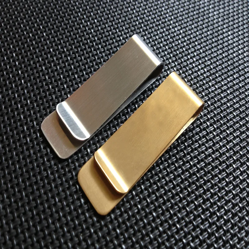 

Logo Custom Solid Brass Custom Name Money Clip Wallets Thickness Metal Men Cash Clamp Holder ID Credit Card Folder Mini Purse