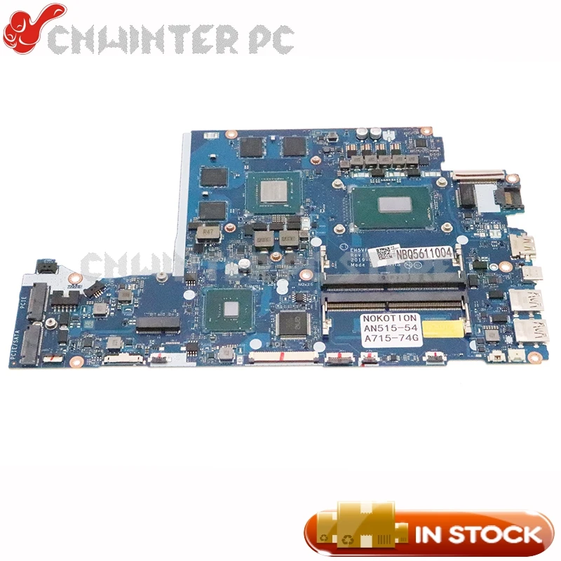 

NOKOTION NBQ5611004 NB.Q5611.004 EH5VF LA-H501P For Acer Nitro 5 AN515-54 A715-74G Motherboard SRF6U i7-9750H CPU GTX 1650 4G