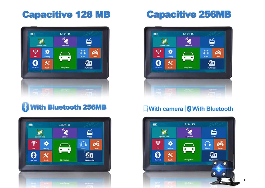 Катарина 7 дюймов Солнцезащитный козырек 8G 256MB емкостный Автомобильный gps навигатор Bluetooth Европа карта автомобиль gps грузовик карта