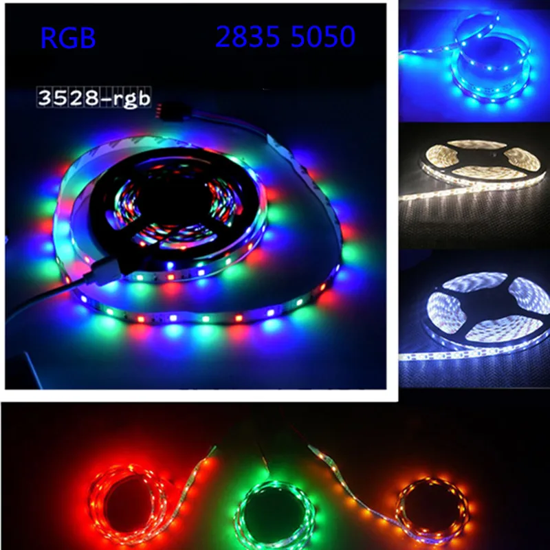 Светодиодная лента 2835/5050 SMD DC 12 В 60 светодиодов/м 10 м 5 4 3 2 1 водонепроницаемая