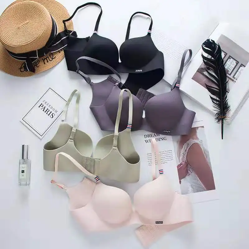 Сексуальный глубокий u-образный бюстгальтер для женщин пуш-ап бесшовный без