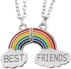 Ожерелье с подвеской в виде сердца, радуги, 2 шт.компл.