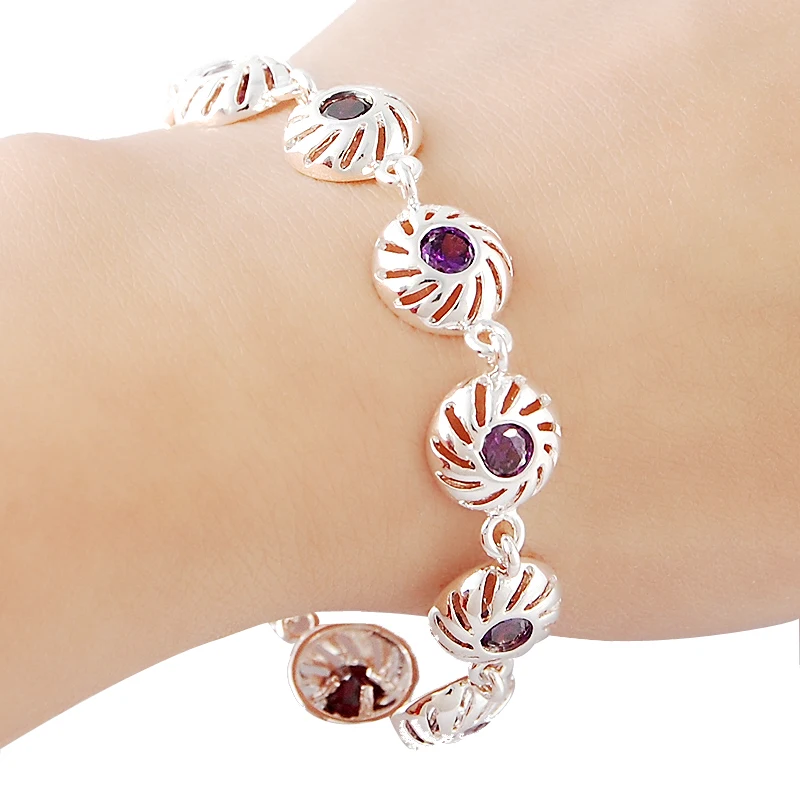 

New Women Infinity Love Bracelet 925 Sterling Silver Clear CZ Charm Bracelet for Women Wedding Accessories