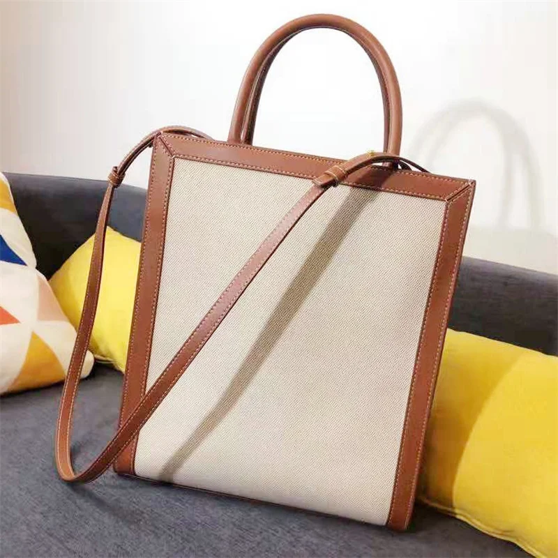 

Роскошная Брендовая женская сумка, холщовые дамские сумочки, знаменитые дизайнерские сумки на плечо из натуральной кожи, модная сумка-месс...