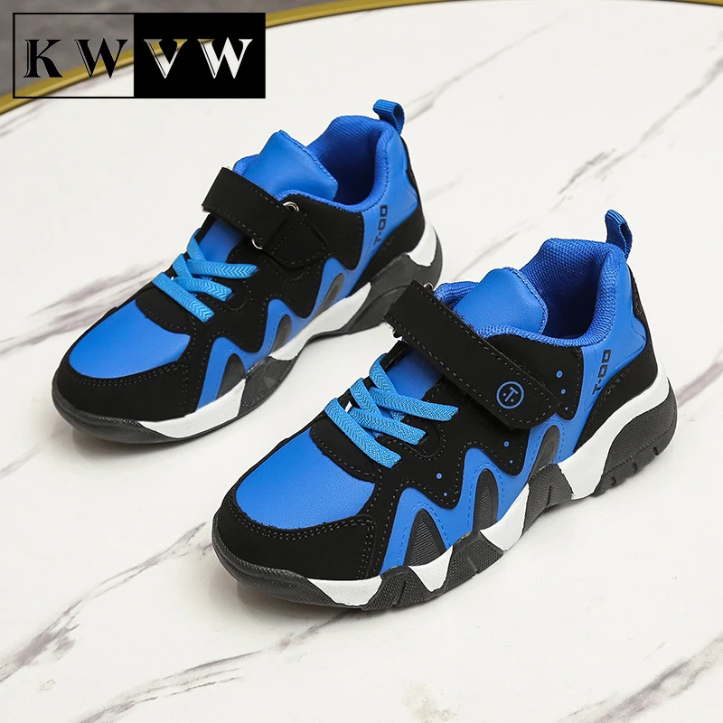 

Детские кроссовки KWVW из мягкой кожи, нескользящая износостойкая обувь для мальчиков и девочек, уличные ботинки для бега, товары для активно...
