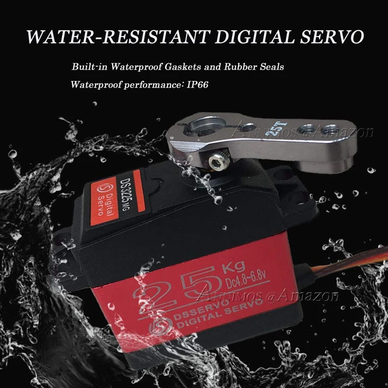 25KG Digital Servo Full Metal Gear High Torque Waterproof for RC Car Crawler Robot Control Angle 270° | Игрушки и хобби