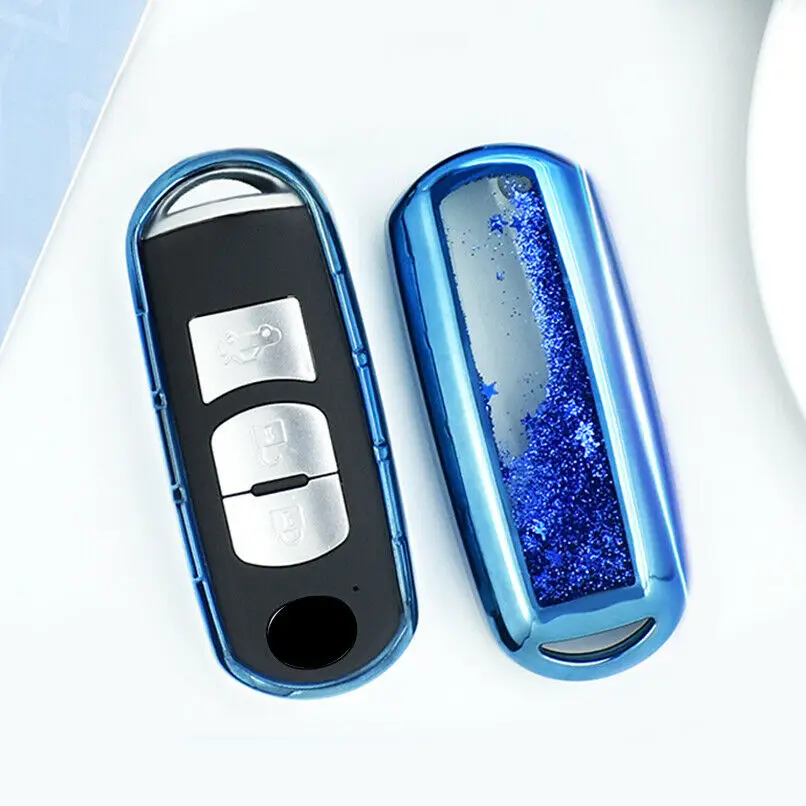 1 шт. блестящие ТПУ автомобильные аксессуары брелок чехол КРЫШКА ДЛЯ Mazda 3 5 6 CX3 CX5 CX7