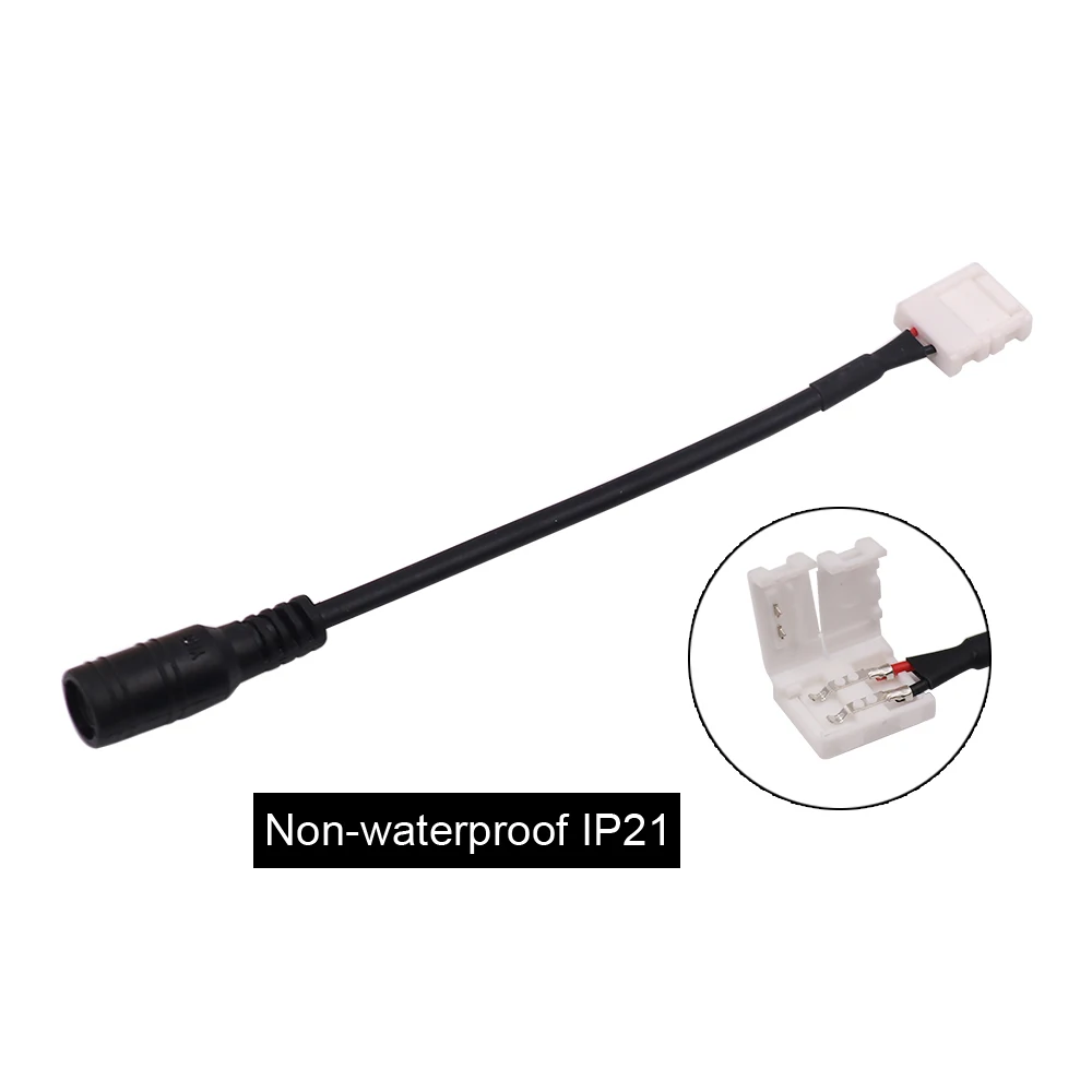 1/5 шт. 2-контактный разъем кабеля 5 5*2 1 мм без пайки для 10 PCB DC5V DC12V одноцветная